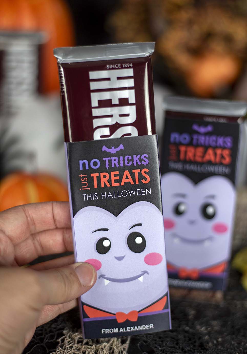 halloween candy bar wrapper template for hershey bar